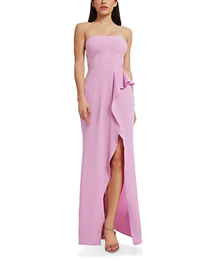 Shop Dress The Population Kai Strapless Gown In Lavender