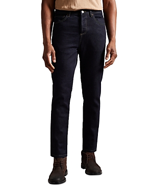 Ted Baker Stretch Straight Slim Fit Jeans In Dark Blue