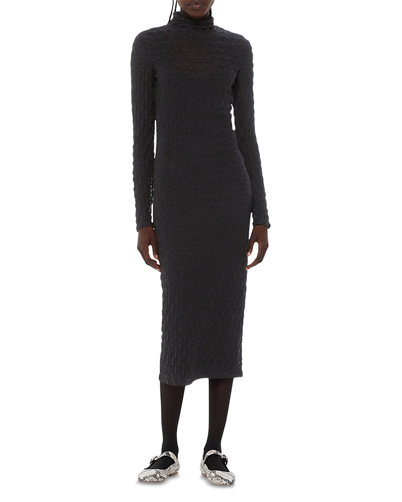 Whistles Textured Long Sleeve Dress