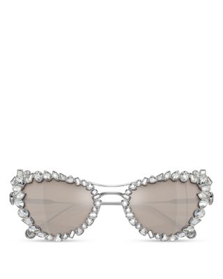 Butterfly Removable Crystal Clip On Sunglasses, 56mm