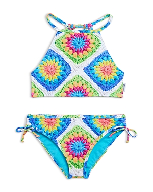 Shop Limeapple Girls' Aolani Two-piece Swimsuit - Big Kid In Multi