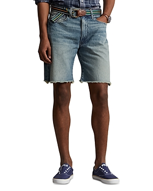 Shop Polo Ralph Lauren Vintage Classic Fit Denim 8 Shorts In Hubbard Blue In Hubbards
