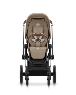 PRIAM 4 Stroller – Chrome Frame with Brown Handle