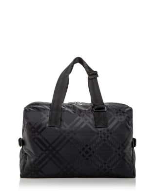 BURBERRY★素敵！UNI Black Check WEEKENDER Duffle Bag Embossed Check Duffle Bag in Black - Men | Burberry® Official