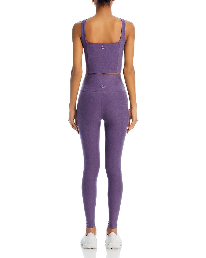 Shop Beyond Yoga Spacedye Caught In The Midi High Waisted Legging In Purple Haze