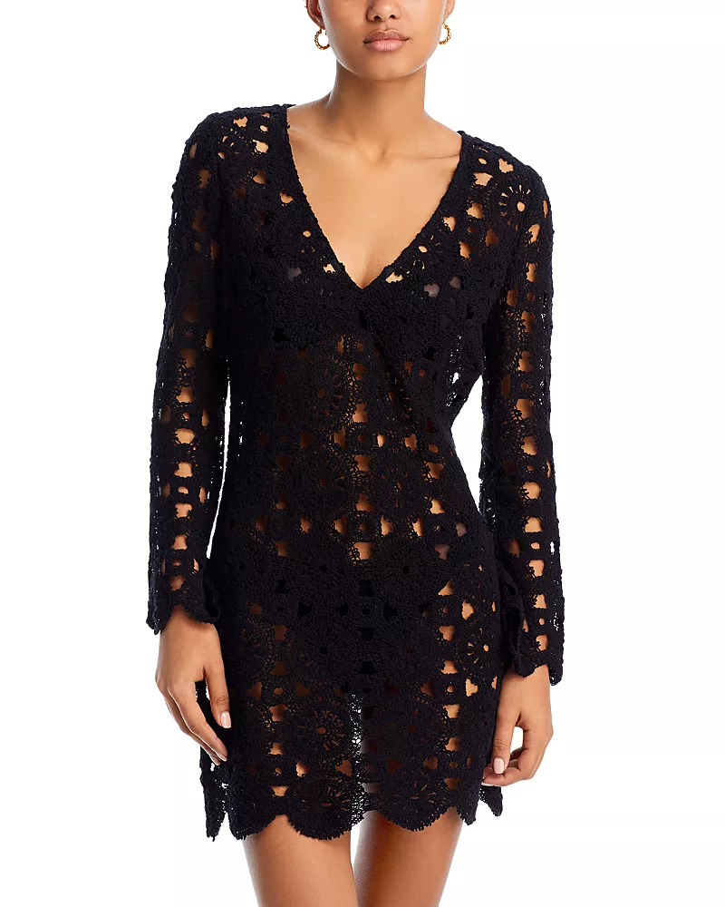 Aqua Swim Crochet Cover Up Dress - Exclusive