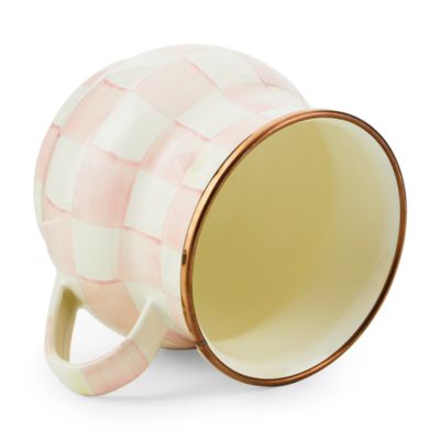 Rosy Check Enamel Mug