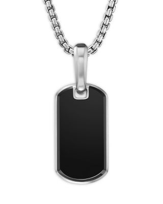Men's Chevron Tag in Sterling Silver, 21mm