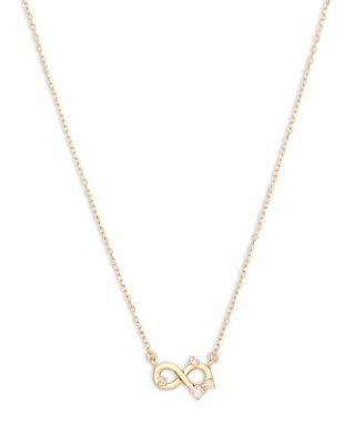 Adina Reyter - 14K Yellow Gold Diamond Infinity Pendant Necklace, 15-16"