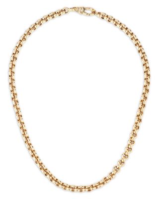 14K Yellow Gold Chunky Rolo Link Chain Necklace, 18"