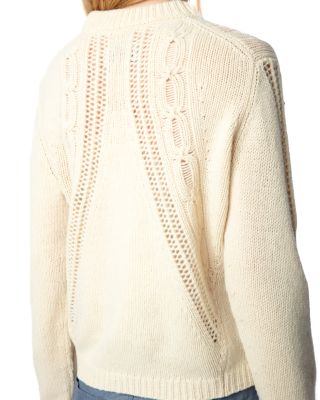 Morley Merino Wool Cable Knit Sweater