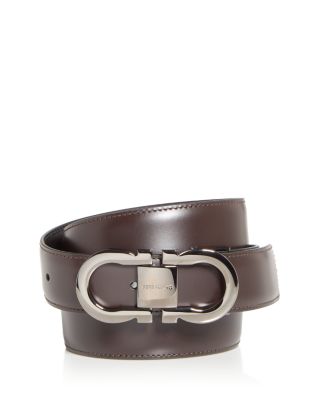Men's Double Gancini Reversible Leather Belt