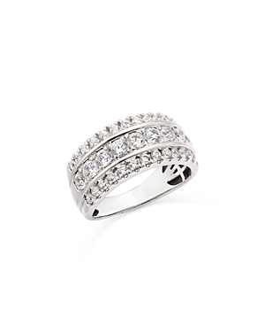 Shop Bloomingdale's Diamond Triple Row Ring In 14k White Gold, 1.50 Ct. T.w.