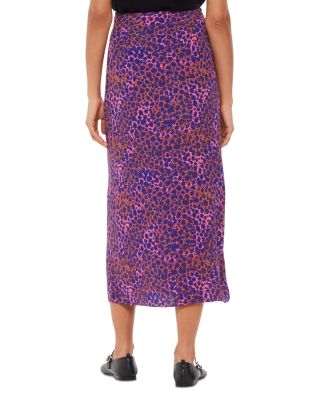 Mottled Leopard Midi Skirt