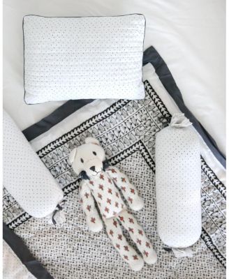 Unisex Handmade Block-Printed Cotton Crib Quilt - Baby, Little Kid, Big Kid