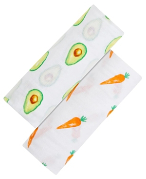 Shop Malabar Baby Unisex Swaddle Gift Set - Baby, Little Kid In First Foods (avocado + Carrot)
