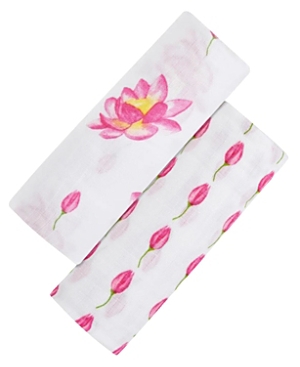 Shop Malabar Baby Unisex Swaddle Gift Set - Baby, Little Kid In Magical Lotus + Flower Bud