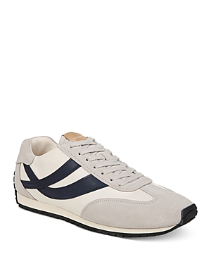 Shop Vince Men's Oasis Runner-m Lace Up Sneakers In Milk/horchata