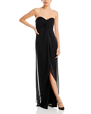 Rimes Strapless Twist Front Gown