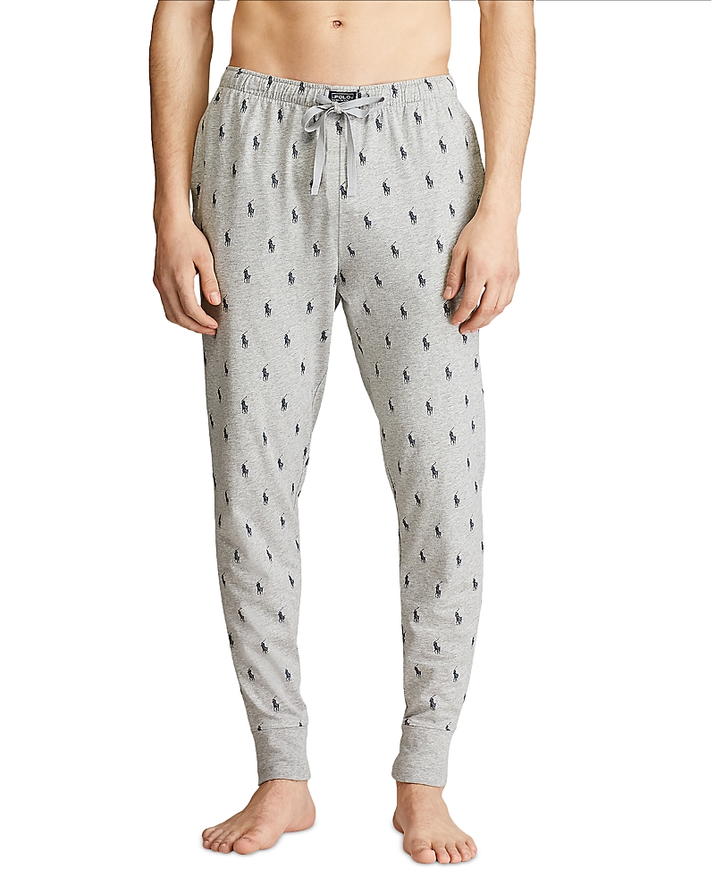 Polo Ralph Lauren Pony Print Lounge Pants In Grey