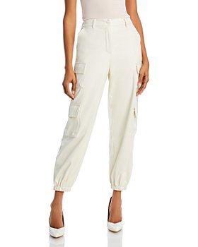 White Leather Classic Trousers