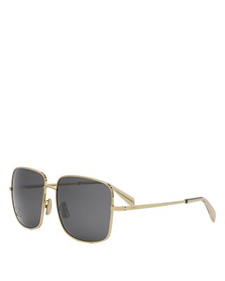 CELINE - Rhinestone Triomphe Square Sunglasses, 59mm