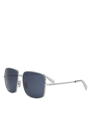 Celine Rhinestone Triomphe Square Sunglasses, 59mm