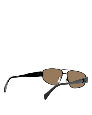 Metal Triomphe Pilot Sunglasses, 57mm