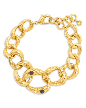 Capucine De Wulf Cleopatra Labradorite Chain Bracelet in 18K Gold Plated