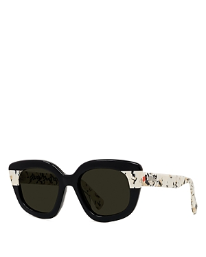 Shop Kenzo Boke 2.0 Butterfly Sunglasses, 52mm In Black/gray Solid