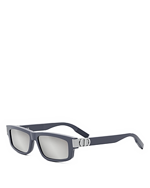 Dior Cd Icon S2i Rectangular Sunglasses, 55mm In Gray/gray Mirrored Solid