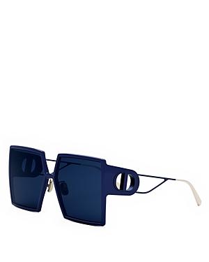 Shop Dior 30montaigne Su Geometric Sunglasses, 58mm In Blue/blue Solid