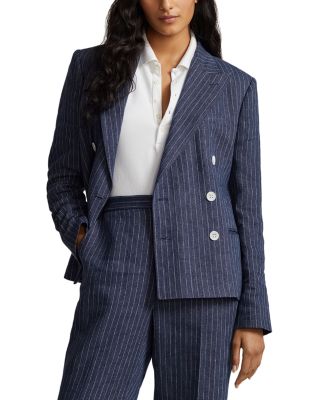 Polo Ralph Lauren striped double-breasted blazer - White