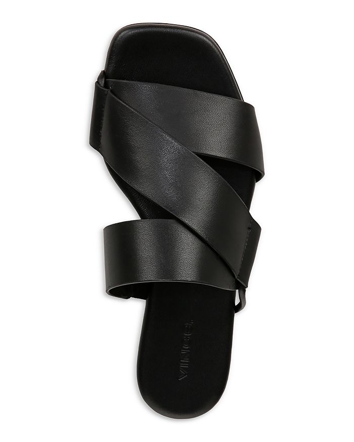 Shop Vince Women's Dulan Slip On Asymmetrical Slide Sandals In Black