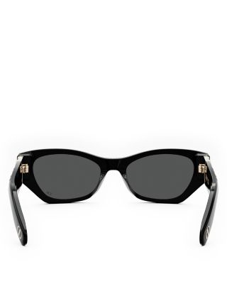 Lady 95.22 B1I Mirrored Butterfly Sunglasses, 53mm