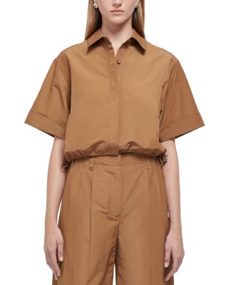 SIMKHAI - Ryett Cropped Drawstring Shirt