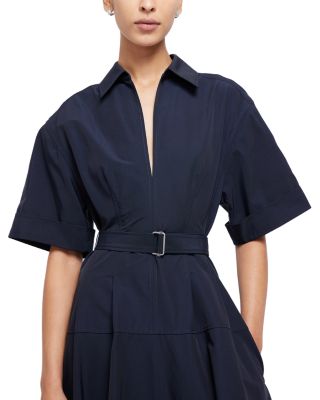SIMKHAI Deanna Belted Poplin Midi Dress | Bloomingdale's Women