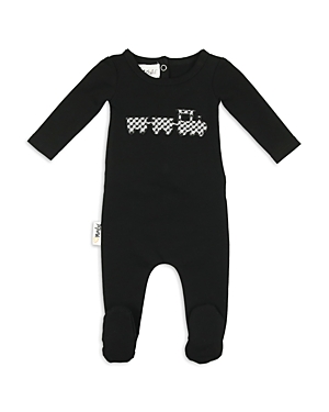 Shop Maniere Unisex Gingham Train Footie - Baby In Black