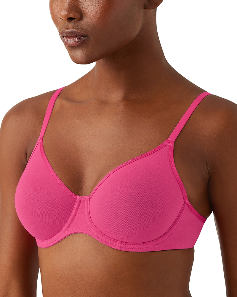 B.tempt'd By Wacoal Cotton To A Tee Underwire Unlined Bra In Raspberry Sorbet