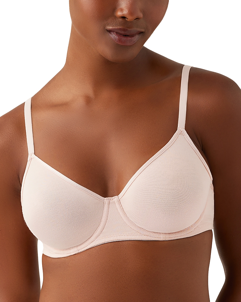 B.tempt'd By Wacoal Cotton To A Tee Underwire Unlined Bra In Rose Smoke