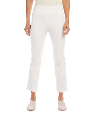 Shop Karen Kane Cropped Seam Front Pants In Off White