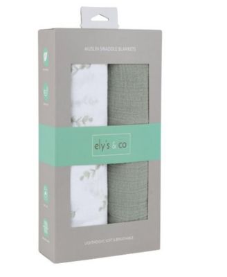 Unisex Cotton Muslin Swaddle Blanket 2 Pack - Baby