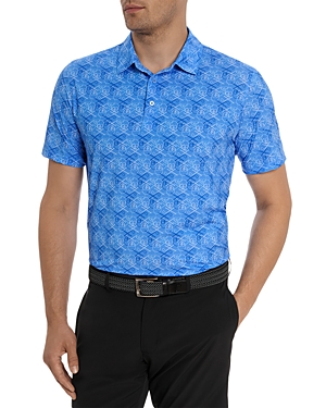 Shop Robert Graham Iron Skull 2 Classic Fit Polo Shirt In Periwinkle