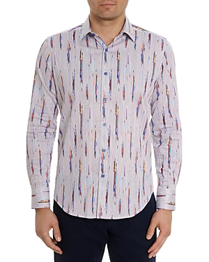 Shop Robert Graham Shipping Lines Cotton Blend Classic Fit Button Down Shirt In Multi