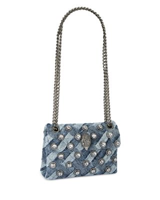 Crystals Mini Kensington Convertible Denim Crossbody