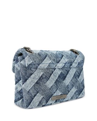Crystals Mini Kensington Convertible Denim Crossbody