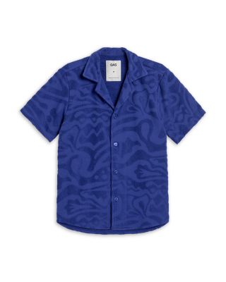 OAS - Rapture Cuba Cotton Terry Relaxed Fit Button Down Shirt & Rapture Tailored Fit 4.3" Swim Trunks