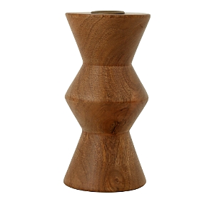 Moe's Home Collection Sequence Wooden Candle Holder, Small In Brown
