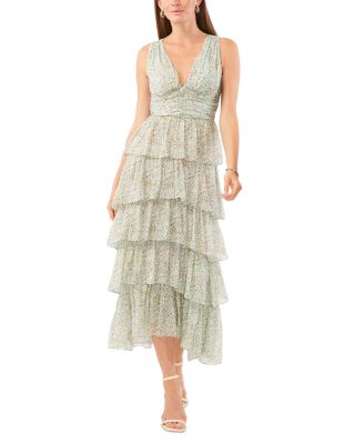 1.STATE - Cascading Ruffle Midi Dress