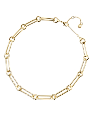 Emma Mixed Link Collar Necklace in Gold Tone, 16-19
